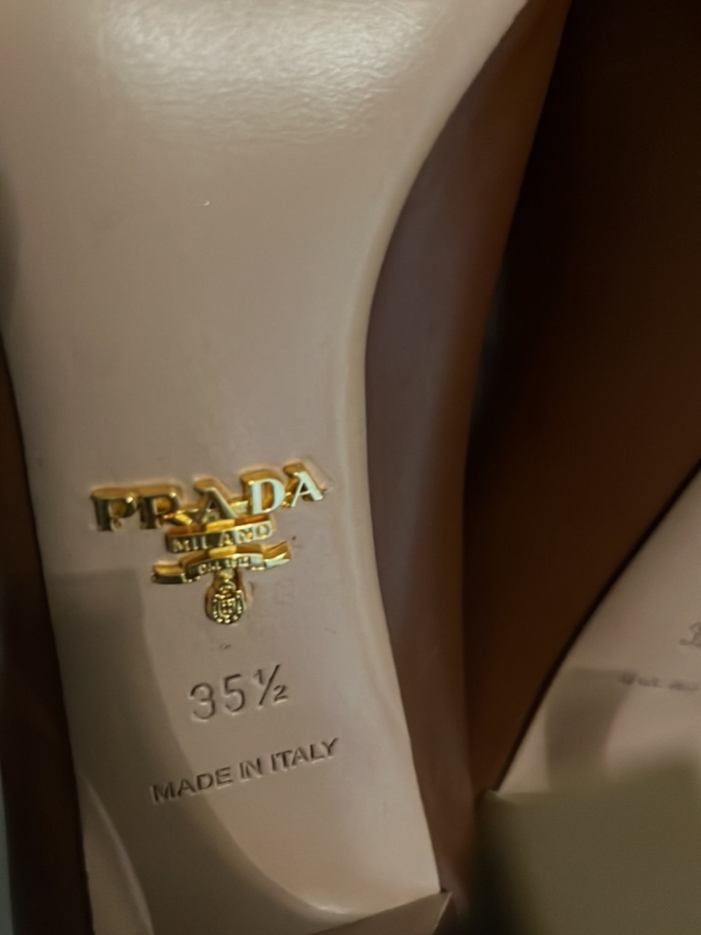 Prada Brown Leather Pointed-Toe Stiletto Pumps - Picture 7 of 14